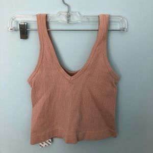 Tan crop top from urban outfitters